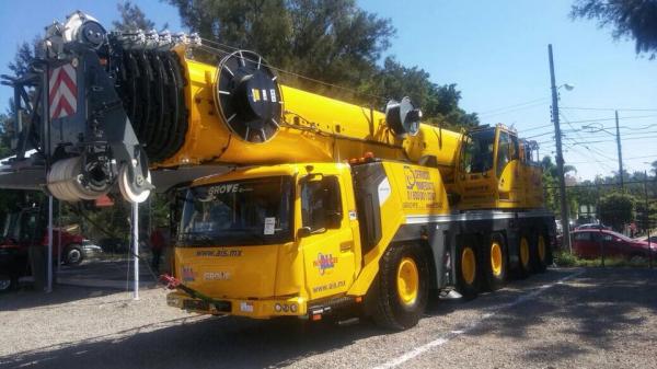 Hydraulic crane on all terrain truck for 150 Ton.