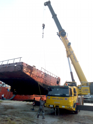 Dismantling and ship transfer.